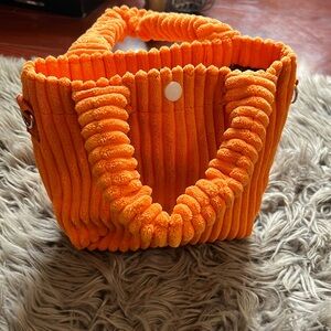 Plush Orange Handbag